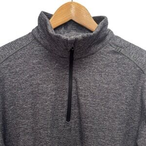 Lululemon Men's Large Gray Surge Warm 1/2 Zip Pullover Performance Running Shirt
